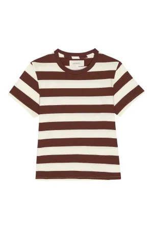 The Great Little Tee in Cognac Stripe