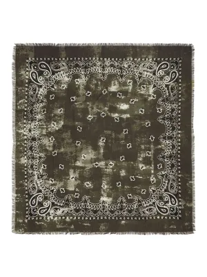 THE HANDPRINTED WOOL BANDANA | Military