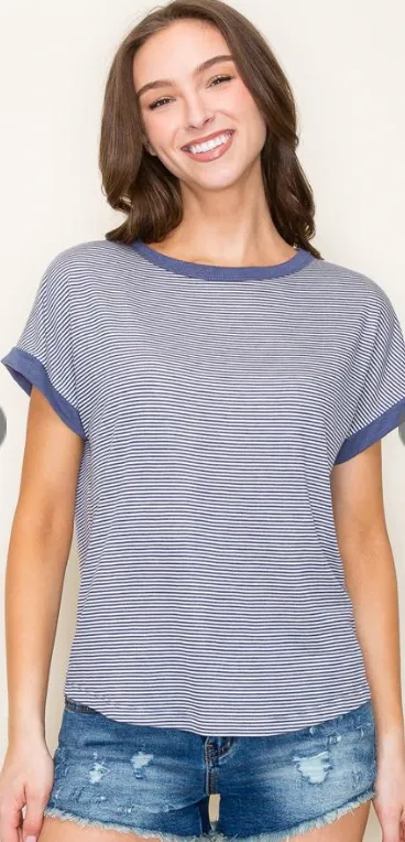 The Jana Crewneck Striped Tee