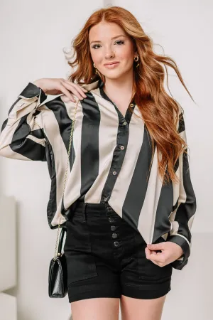 The Long Way Home Striped Button Up Top