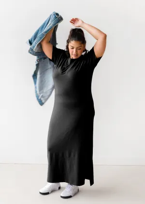 The Maxi T-Shirt Dress in Black