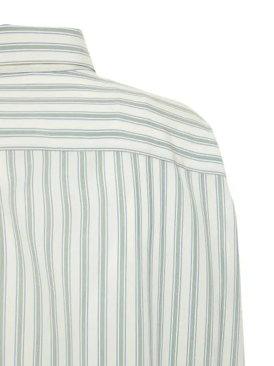 The Row   Sisca striped long silk shirt 
