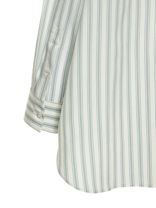 The Row   Sisca striped long silk shirt 