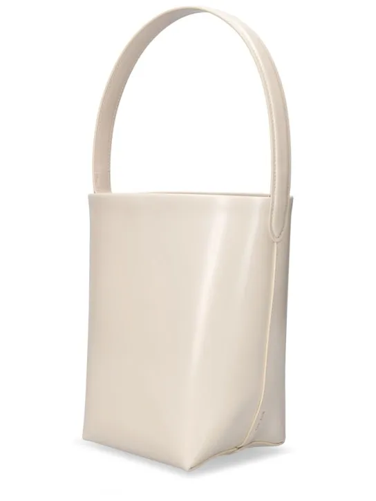 The Row   Small N/S Park shiny leather tote bag 