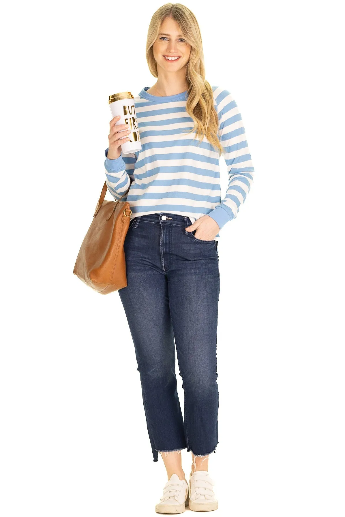 The Sunset Pullover in Heritage Stripe