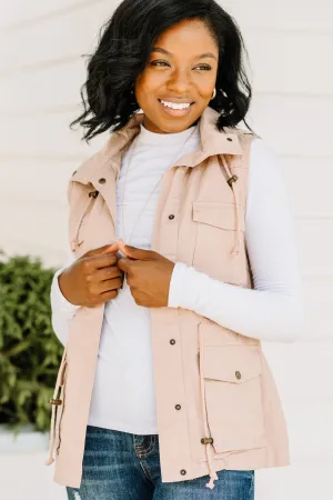 The Time Is Now Blush Pink Utility Vest