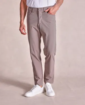 The Voyager - Performance Knit 5-Pocket Pant - Taupe