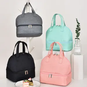 Thickened double-layer thermal bag lunch lunch bag cold ice bag portable lunch box bag aluminum foil thermal bag