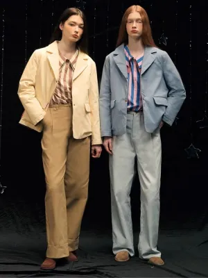 Thickened loose thin waist flap pants【s0000005938】