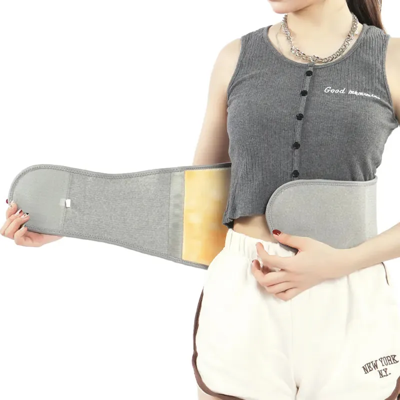 Thickened Warm Protection Belt For Autumn And Winter Cold Protection Plus Velvet Bamboo Charcoal Men And Women Belly Support Pressure Magnet Belt
