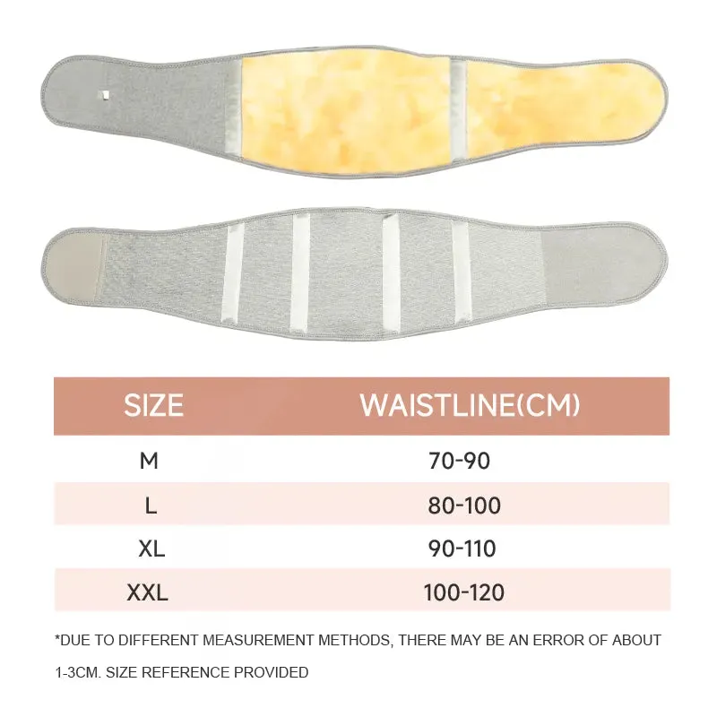 Thickened Warm Protection Belt For Autumn And Winter Cold Protection Plus Velvet Bamboo Charcoal Men And Women Belly Support Pressure Magnet Belt