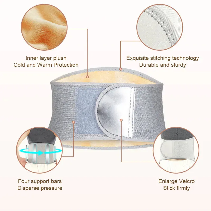 Thickened Warm Protection Belt For Autumn And Winter Cold Protection Plus Velvet Bamboo Charcoal Men And Women Belly Support Pressure Magnet Belt