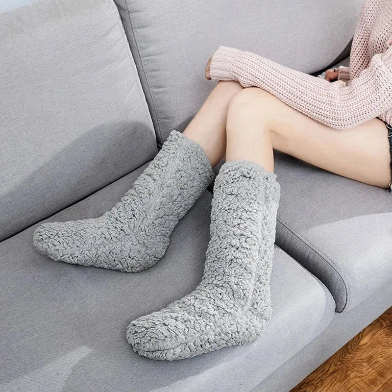 Thickened Winter Woven Thermal Cashmere Socks Floor Socks Women's