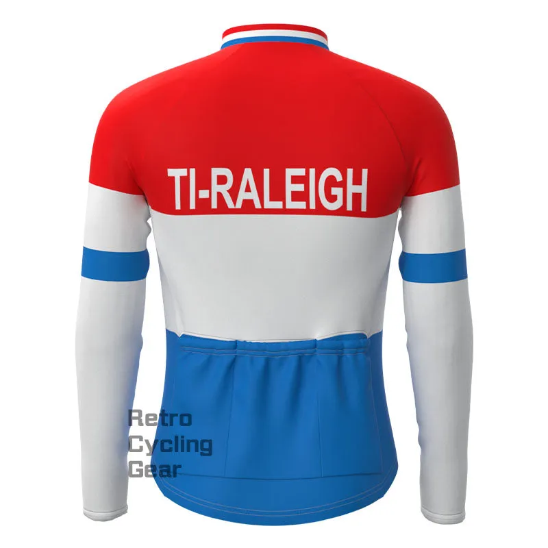 TI-Raleigh Red-Blue Fleece Retro Cycling Kits