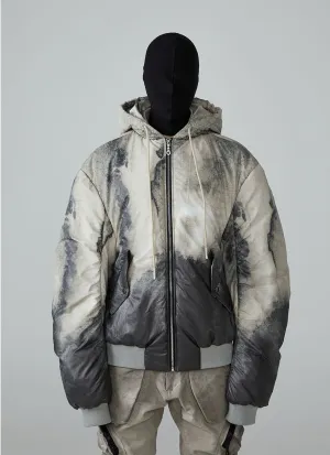 Tie-dye silhouette thick cotton jacket