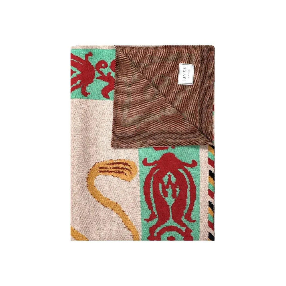 Tiger Tapestry Cashmere Blankets by Saved NY