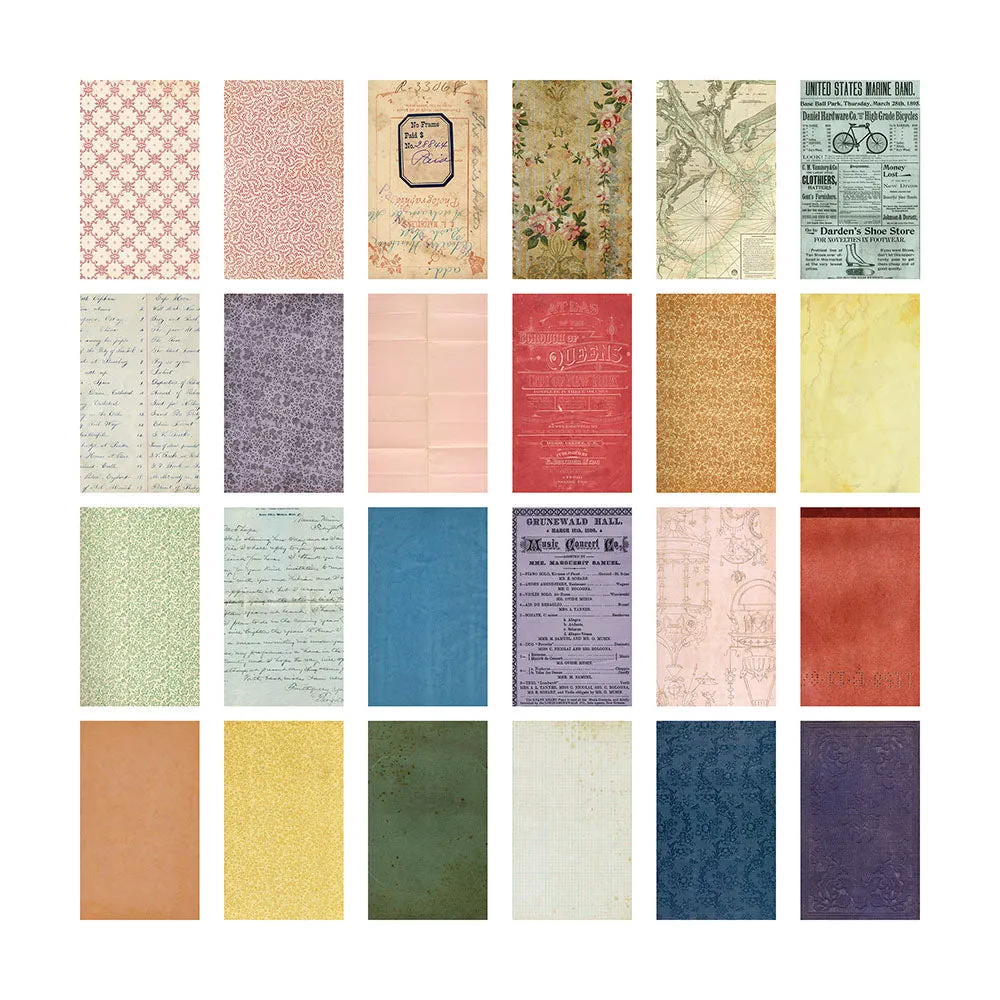 Tim Holtz Idea-Ology Backdrops Double-Sided Cardstock 6"X10" (24-pack) Volume #5