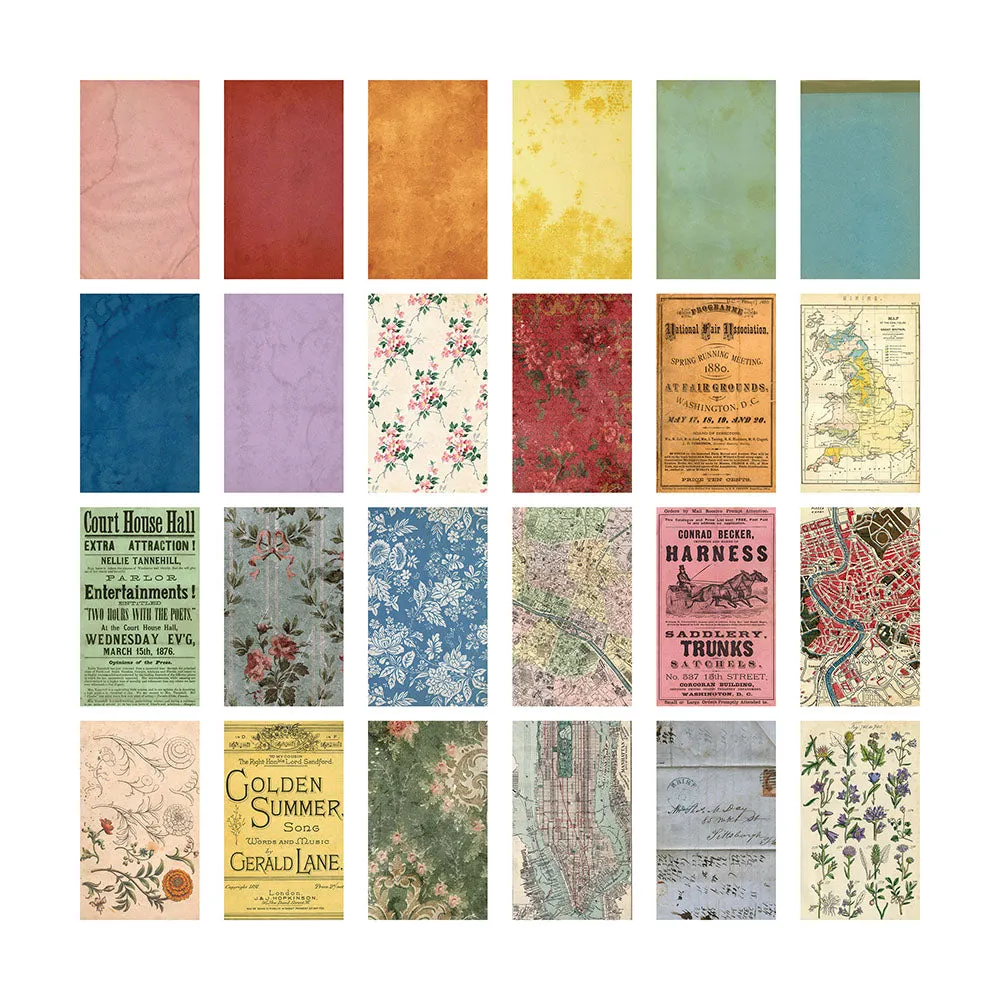 Tim Holtz Idea-Ology Backdrops Double-Sided Cardstock 6"X10" (24-pack) Volume #5
