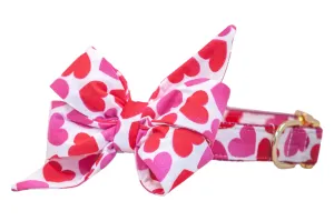 Tinder Hearts Belle Bow Dog Collar