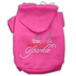 Tis The Season To Sparkle Rhinestone Dog Hoodie Bright Pink Xxxl(20)