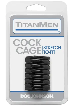 Titanmen Ribbed Stretch-To-Fit Cock Cage