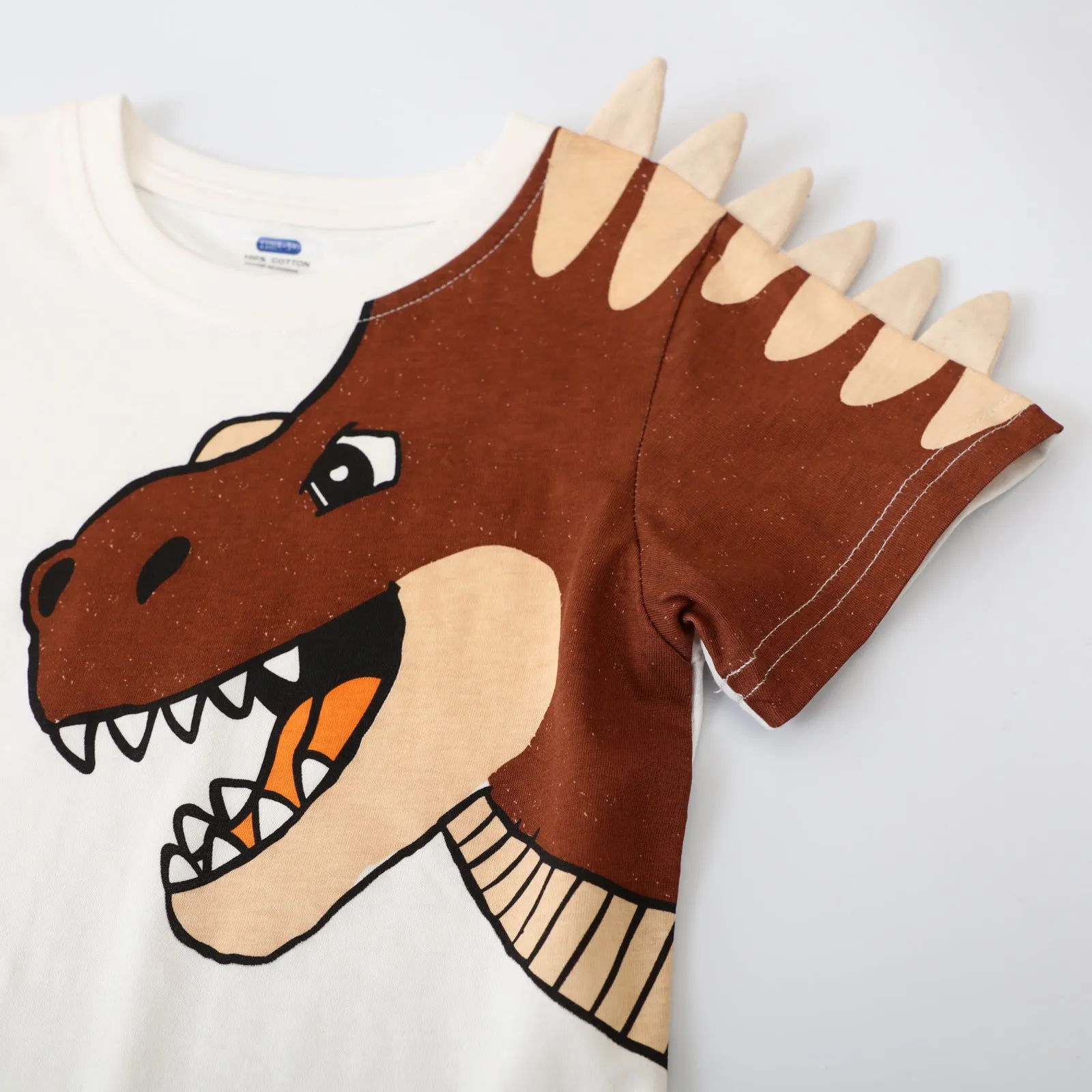 Toddler Boy 3D Cartoon Dinosaur Design T-shirt with Shorts Set