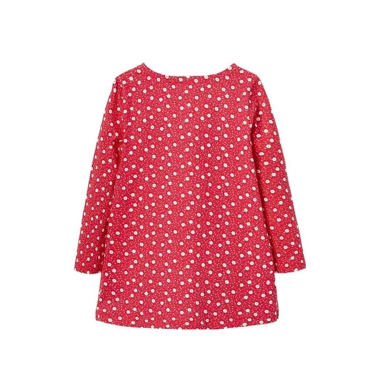 Toddler Girl's Long Sleeve Christmas Red Dress