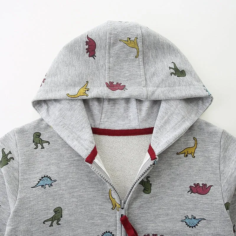 Toddler/Kid Boy Cartoon Little Dinosaurs Design Jacket