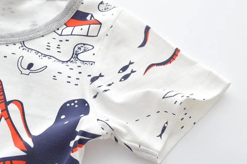 Toddler/Kid Boy Shark Pattern Casual T-shirt