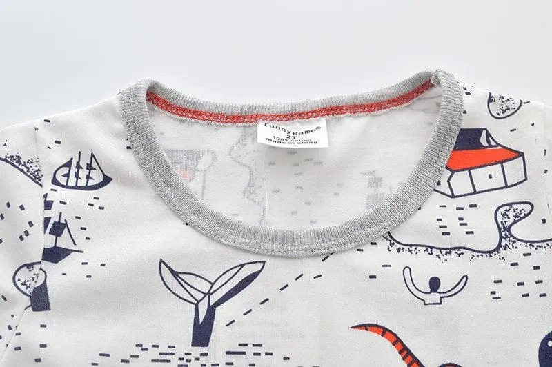 Toddler/Kid Boy Shark Pattern Casual T-shirt