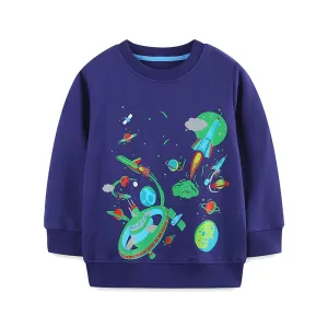 Toddler/Kid Boy Star Ship Design Sweatshirt