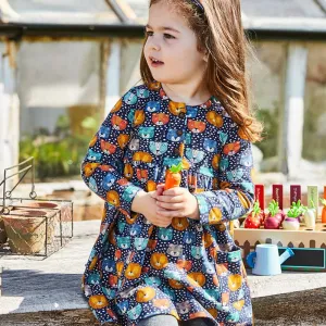 Toddler/Kid Girl's Cartoon Animal Print Design Long Sleeve Cotton Dress