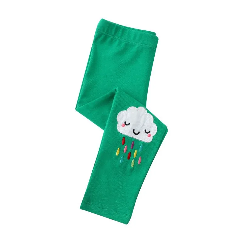 Toddler/Kid Girl's Cute Rain Cloud Leggings