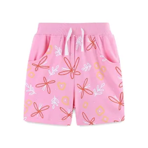 Toddler/Kid Girls Pink Summer Cotton Shorts