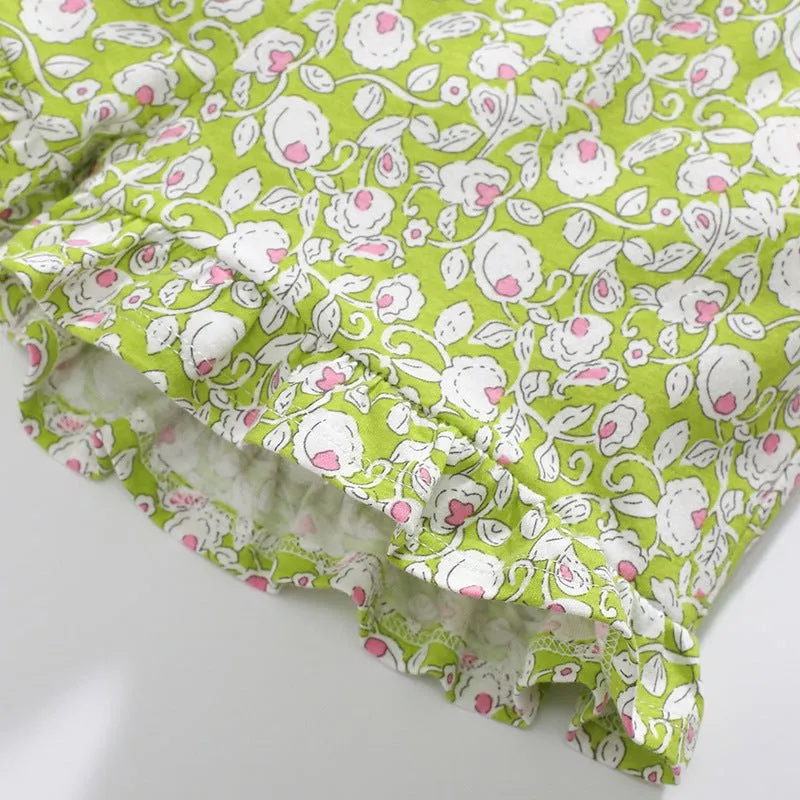 Toddler/Kid Girl's Sleeveless Floral Top with Shorts Set