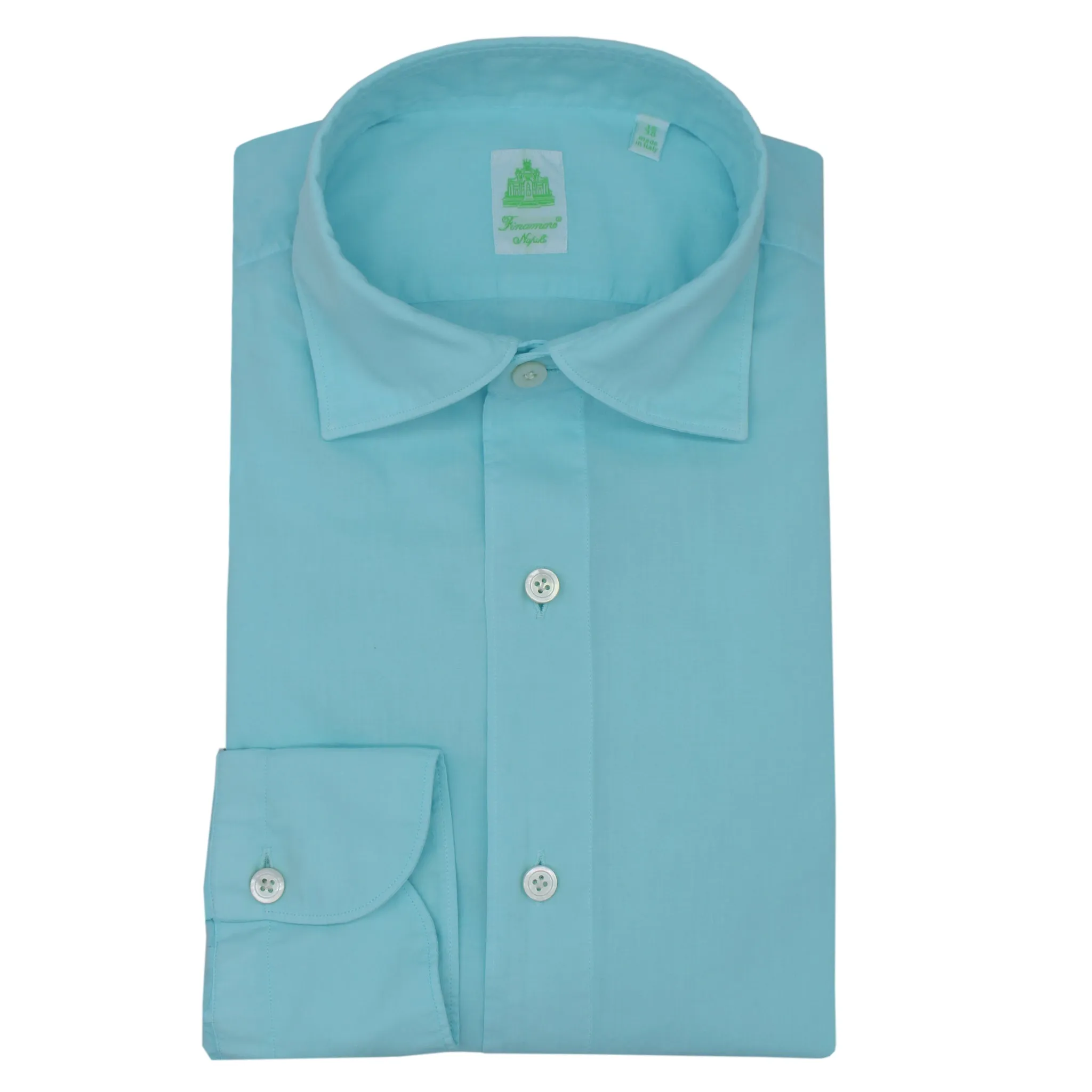 Tokyo slim fit cotton garment dyed pink and coral pink shirt