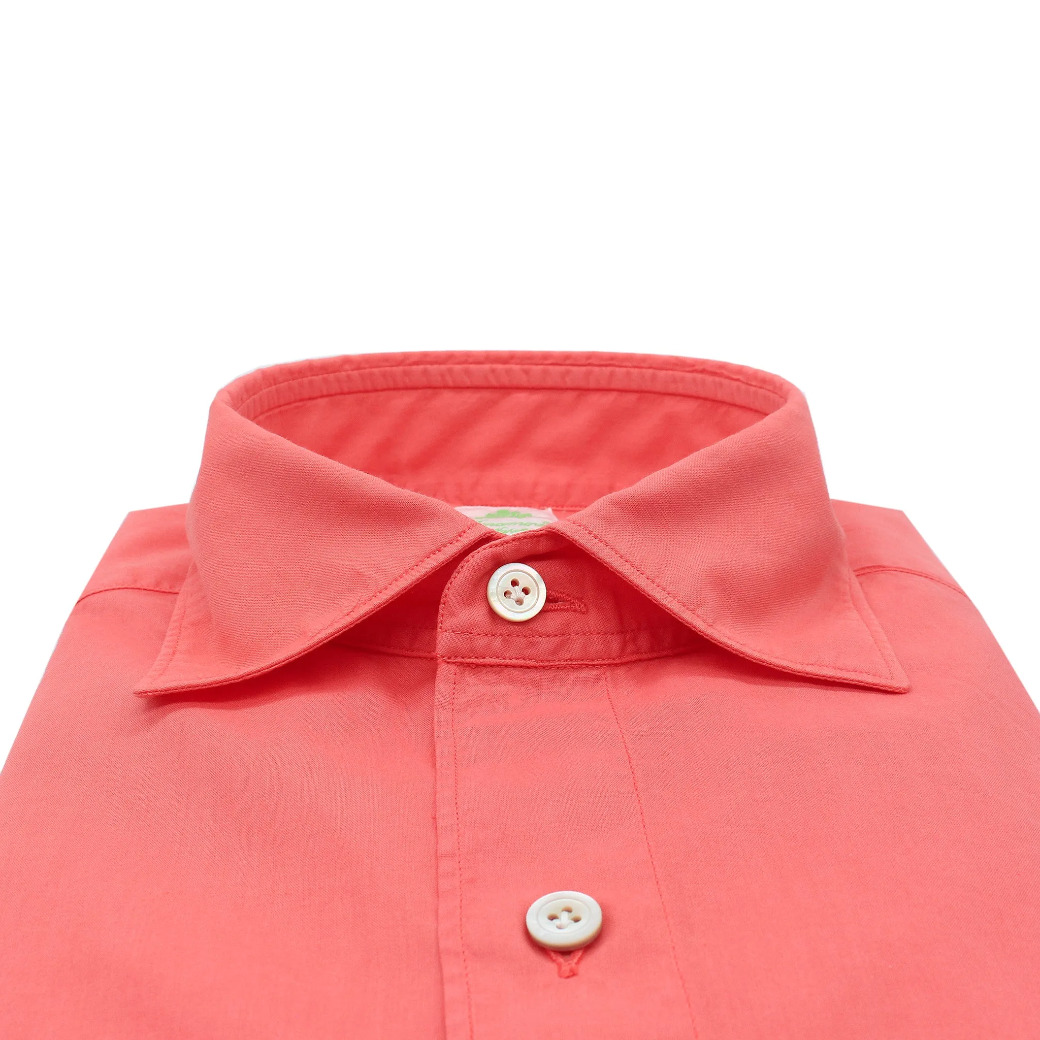 Tokyo slim fit cotton garment dyed pink and coral pink shirt