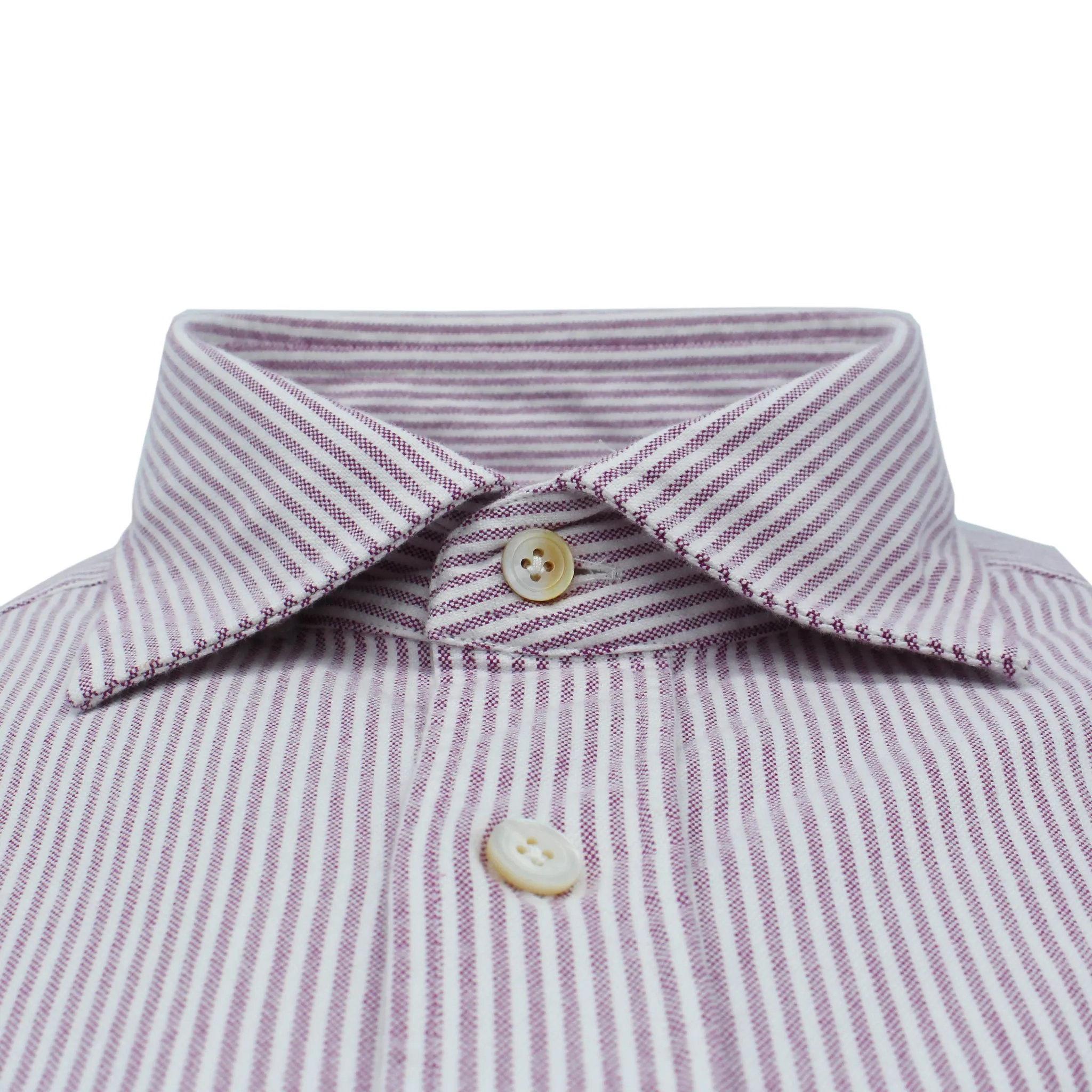 Toledo sport shirt in striped cotton purple