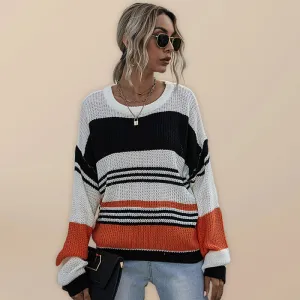 Toleet-Winter outfits Women's Fashion Trend Striped Sweater