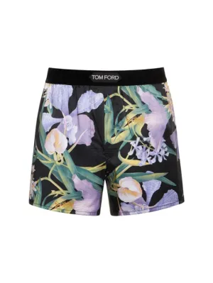 Tom Ford   Bold Orchid silk blend boxer shorts 