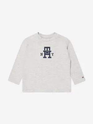 Tommy Hilfiger Baby Monogram Long Sleeve T-Shirt in Grey