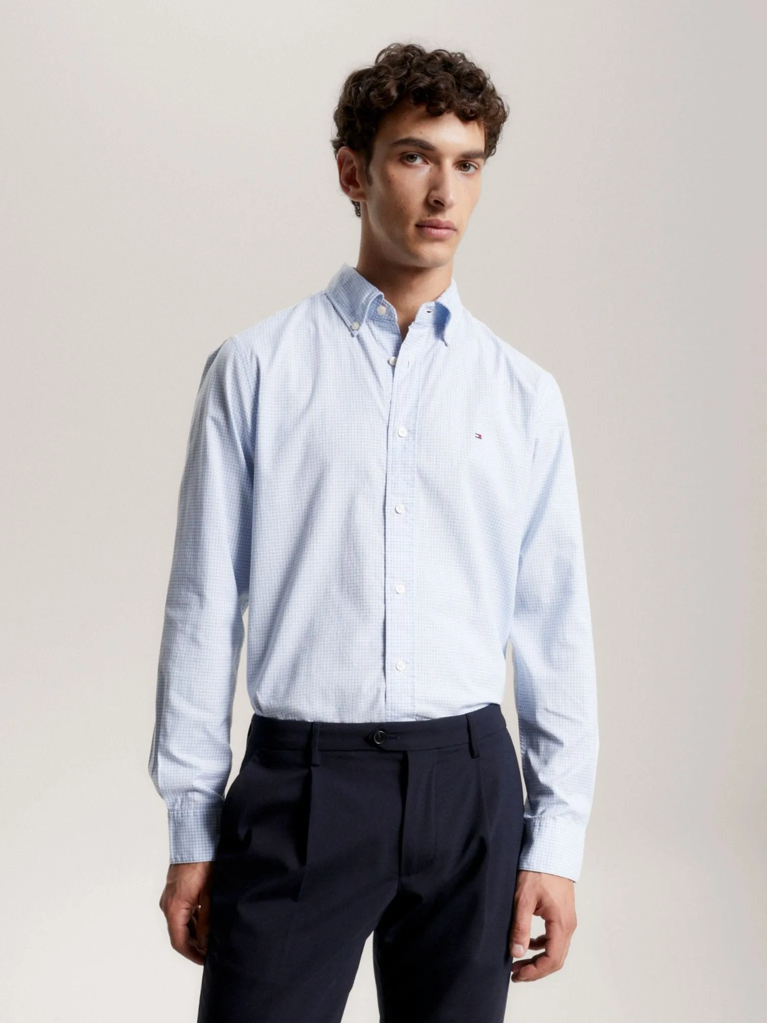 Tommy Hilfiger Natural Soft Flex Gingham Shirt