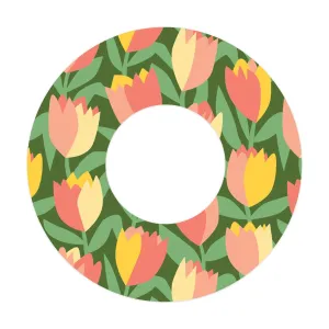 Tons Of Tulips Patch  Tape Designed for the FreeStyle Libre 2