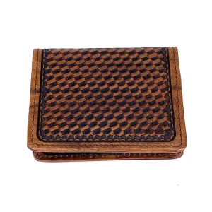 Tooled Leather Card Wallet
