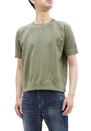 TOYS McCOY Plain Short Sleeve Sweatshirt Men's Solid Color Garment-dyed French Terry Shirt TMC2333 160 Faded-Olive