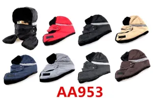 Trapper Trooper Earflap Ski Hat With Face Mask And Reflection Stripe, H53189
