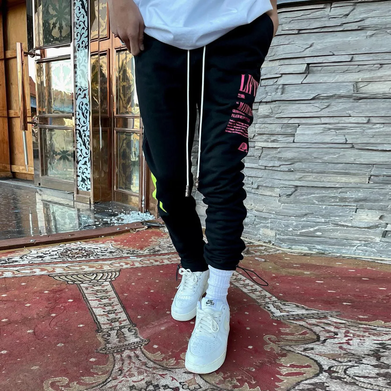 Trendy brand comfortable hip-hop street sweatpants drawstring trousers