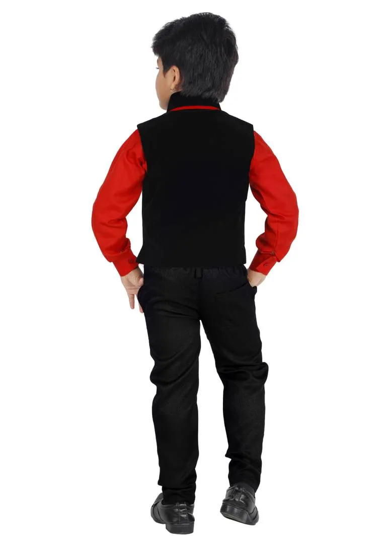 Trendy Cotton Blend Waistcoat And Trouser Set