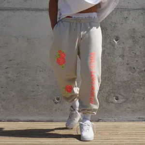 Trendy Vintage Print Casual Drawstring Pants