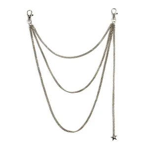 Triple Trousers Chain With Star Charm
